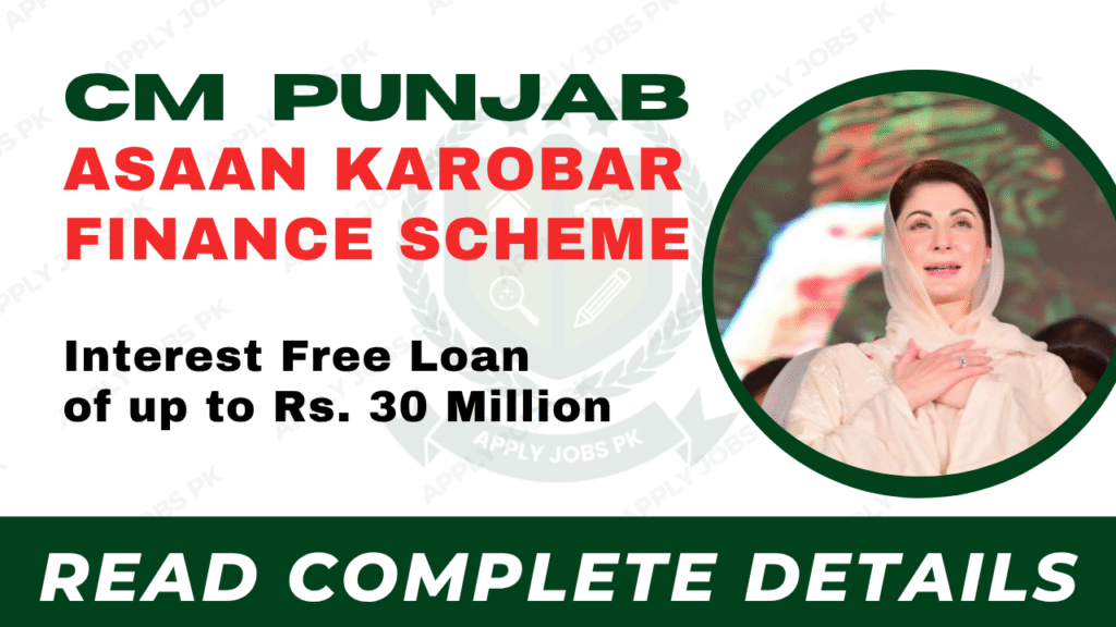 CM Punjab Asaan Karobar Scheme | Apply Jobs Pk