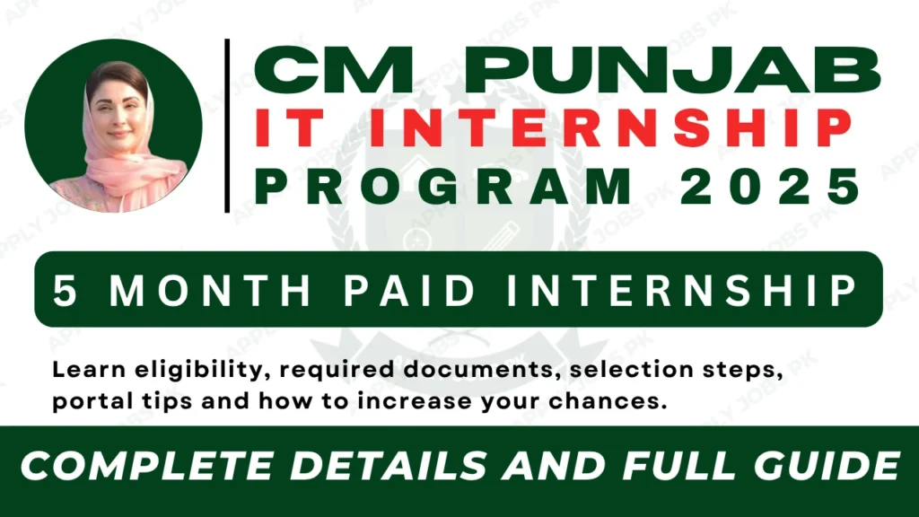 CM Punjab IT Internship Program 2025 — Complete Guide by Apply Jobs Pk